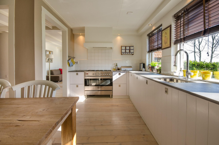 residential kitchen cleaned