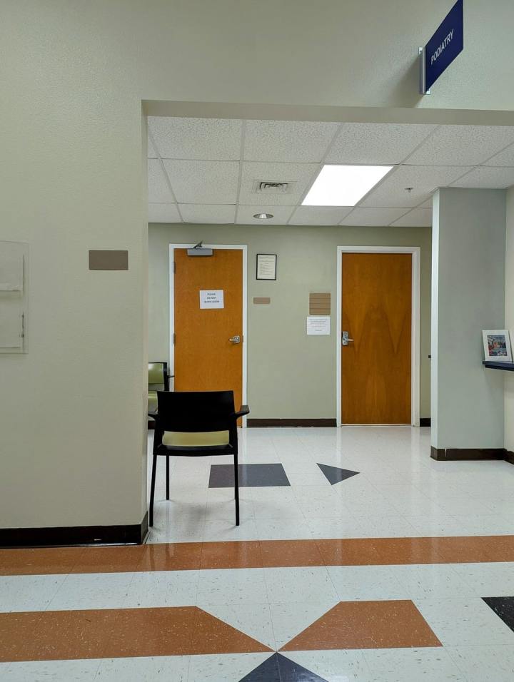 clean medical clinic waiting area